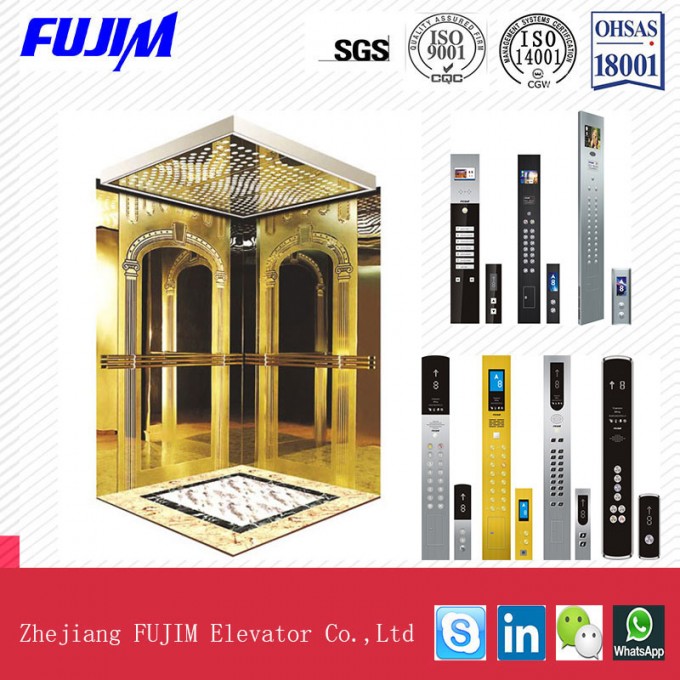 Passenger Elevator with Mirror Stainless Steel for Hotel Image1