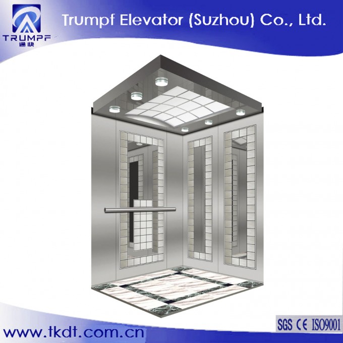 Trumpf Passenger Elevator with Mirror Etched Hairline Decoration Image1
