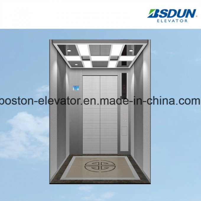 630kg Hairline Stainless Steel Passenger Elevator Image1