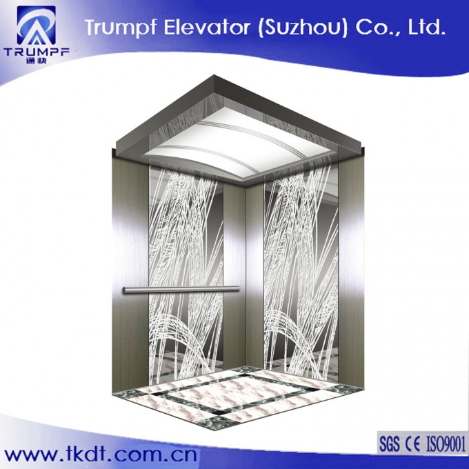 Trumpf Passenger Residential Elevator with Mirror Etched Image1