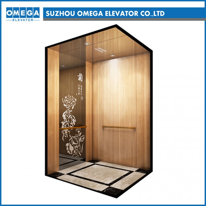 Wood Mirror Stainless Steel Passenger Elevator with Ard Image1