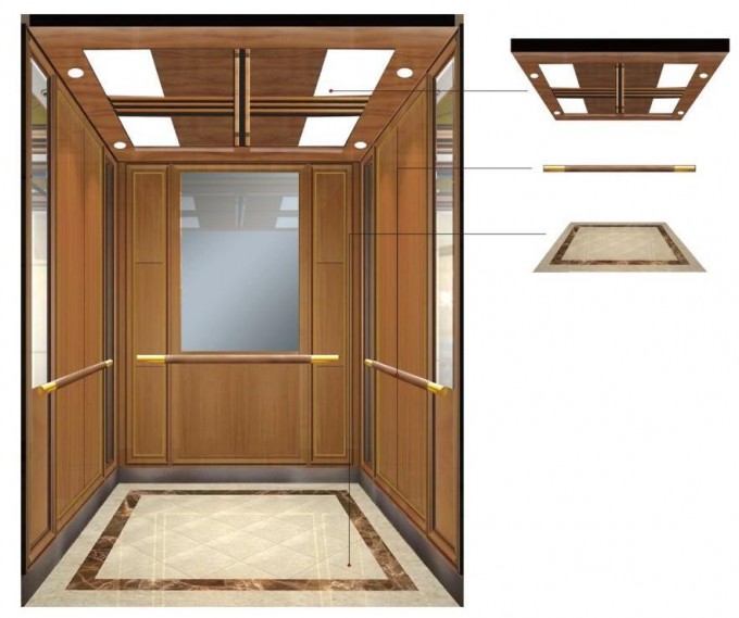 Wooden Cabin Passenger Elevator with Competitive Price Image1