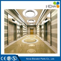 Passenger Elevator Lift with Hairline Stainless Steel Cabin and Door