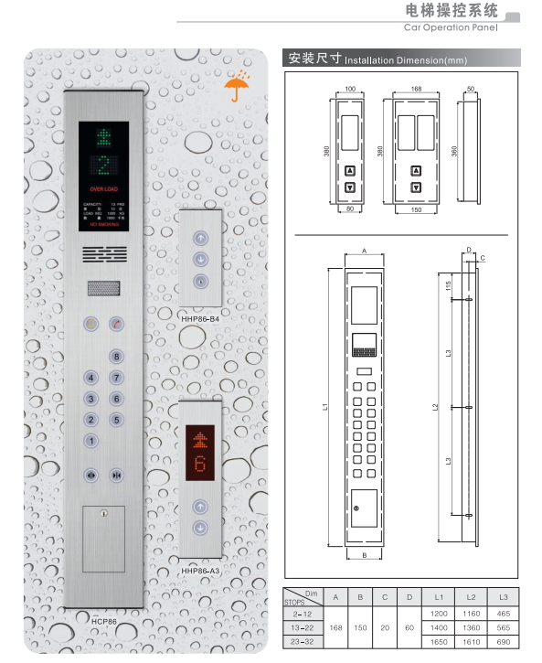Car Operation Panel Made in China for Elevator Image1