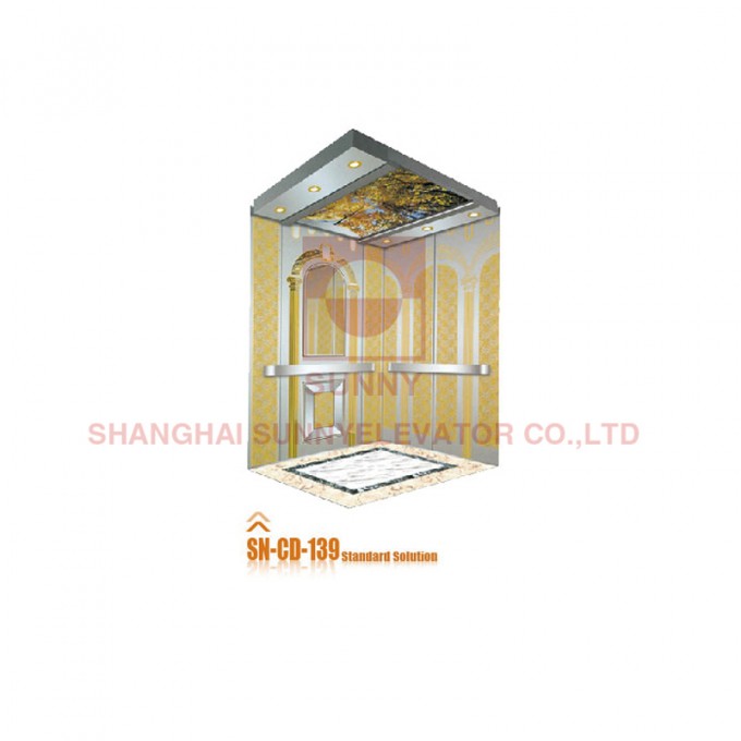 Etched Finish Gold Decorative Stainless Steel Elevator Sheet (SN-CD-139) Image1