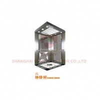 Stainless Steel Passenger Elevator Cabin with Mirror Etching (SN-CD-147)