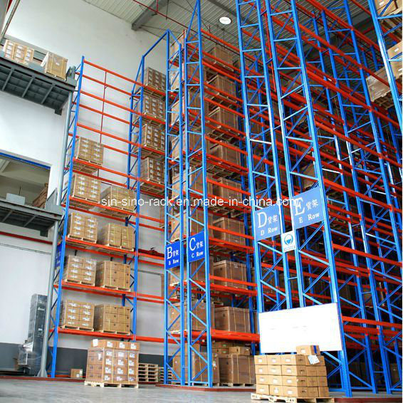 ISO Approved Steel Very Narrow Asile Storage Pallet Racking Image1