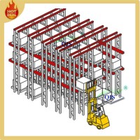 Heavy Duty Warehouse Steel Drive in Pallet Storage Racks