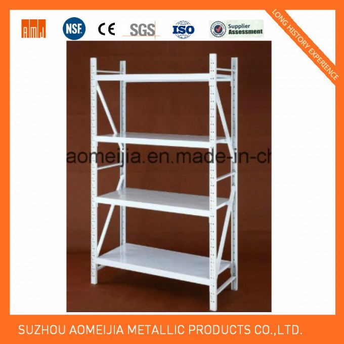 Heavy Duty Warehouse Retail 4 Shelves Adjustable Holes Goods Pallet Rack Image1