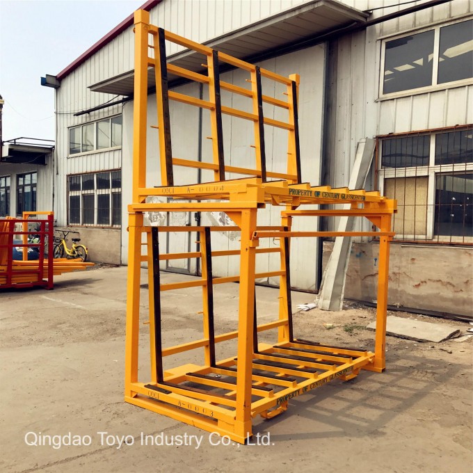 Double Layer L Shape Storage Glass Rack Steel Material Shelf Image1