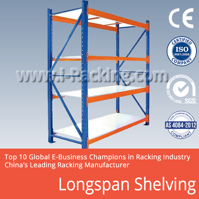 Metal Longspan Warehouse Storage Shelving Rack 200-800 Kg Udl/Level Image1
