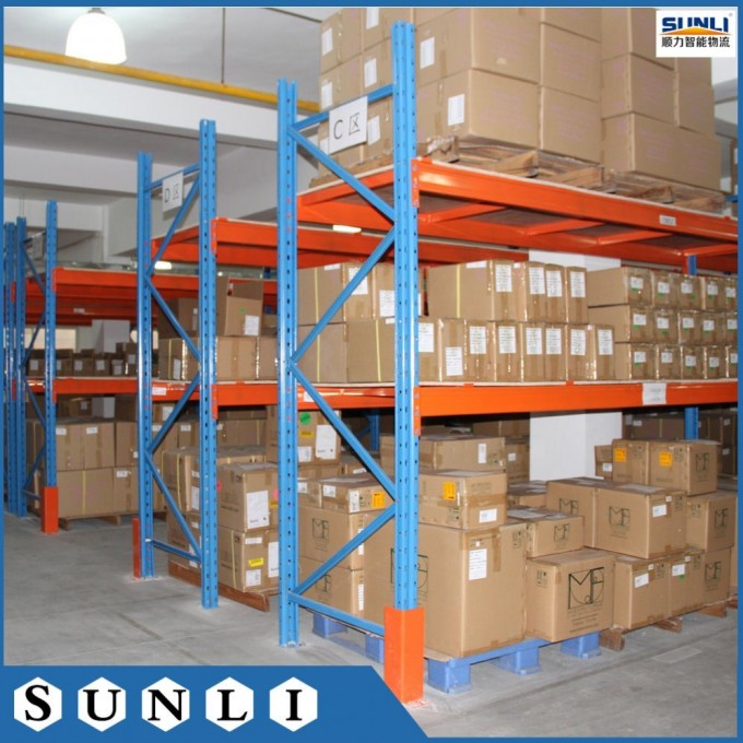 Medium Duty Warehouse Storage Shelving Rack with Steel Deck Image1