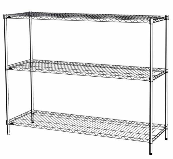 Powder Coated Steel Wire Warehouse Storage Rack Image1