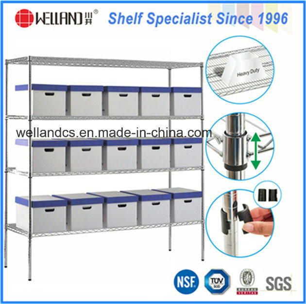 Custom Adjustable 4 Tiers Heavy Duty Metal Warehouse Storage Rack Image1