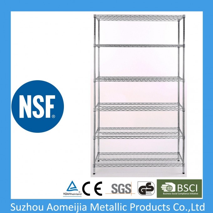 BSCI 4 Shelf Commercial Adjustable Steel Shelving Systems Storage Racks Image1