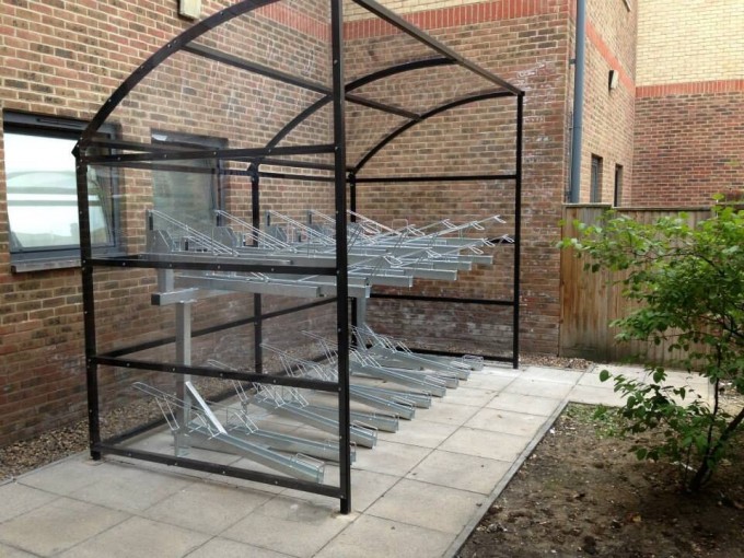Hot-Dipped Galvanised Two-Tiers Bicycle Storage Rack Image1