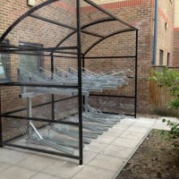 Hot-Dipped Galvanised Two-Tiers Bicycle Storage Rack
