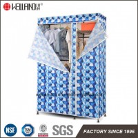 Bedroom Portable Clothes Storage Shelf Adjustable Metal Wardrobe Rack Design