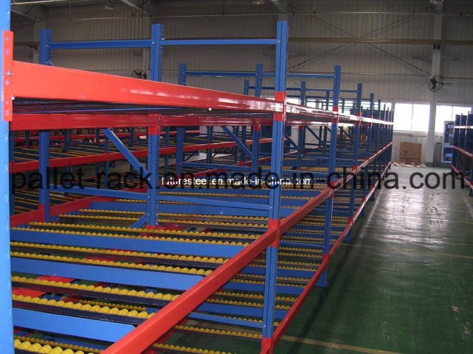 Customized Steel Mobile Slide Carton Flow Storage Racks Image1