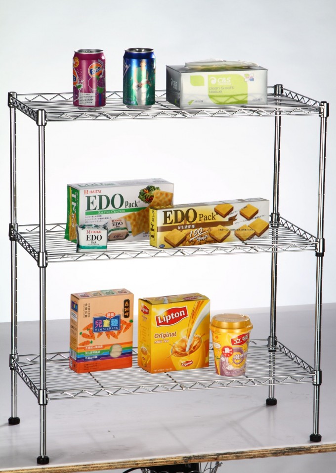 Metal Wire Shelving Display Shelf Kitchen Storage Rack Image1
