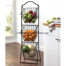 3 Tiers Vegetable Fruit Chrome Metal Storage Rack Image1