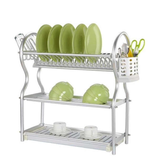 Durable Metal 3 Layers Square Kitchen Storage Rack Image1