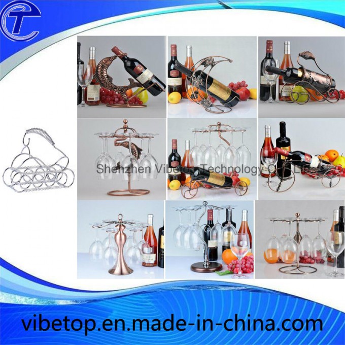 Metal Storage Display Wine Rack and Cup Holder Shelf Image1