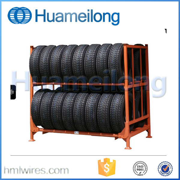 Industrial Foldable Metal Tire Storage Stacking Rack Image1