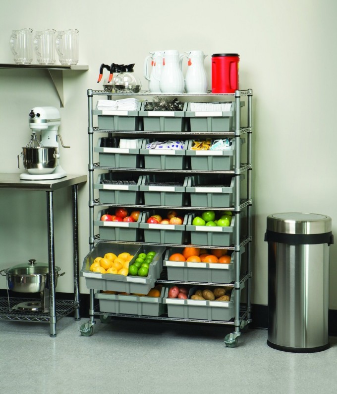 Metal Chrome Restaurant Kitchen Wire Storage Shelving Rack Image1