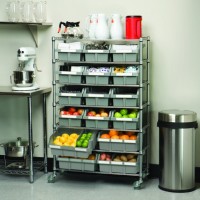 Metal Chrome Restaurant Kitchen Wire Storage Shelving Rack