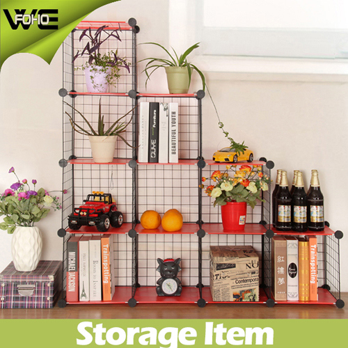 Living Room Balcony Wire Grid Storage Shelves Metal Rack Image1