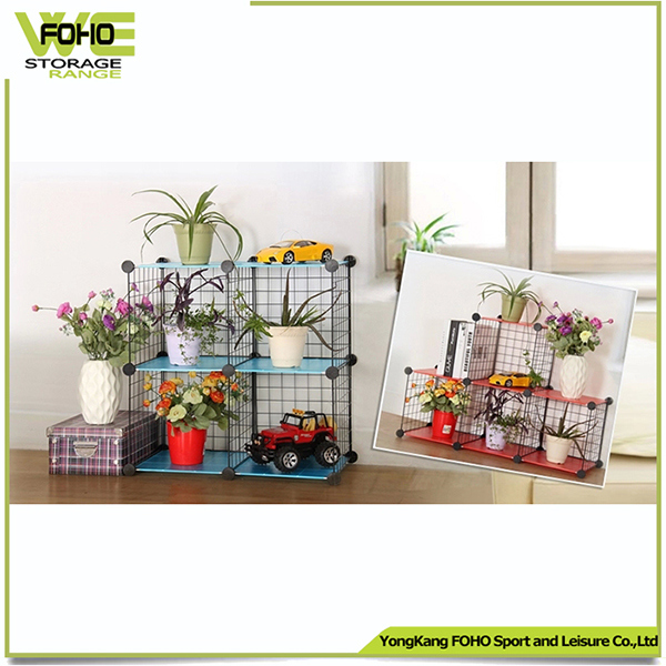 Wire Storage Cube Wholesale Metal Metal Rack with Flowers Image1