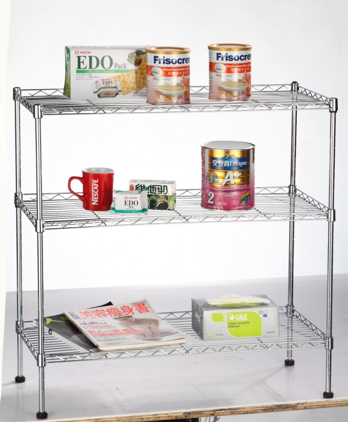 Adjustable Metal Storage Wire Shelf Kitchen Rack Image1