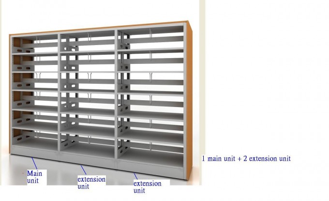 Hot Sale Metal Library Book Storage Racks Image1