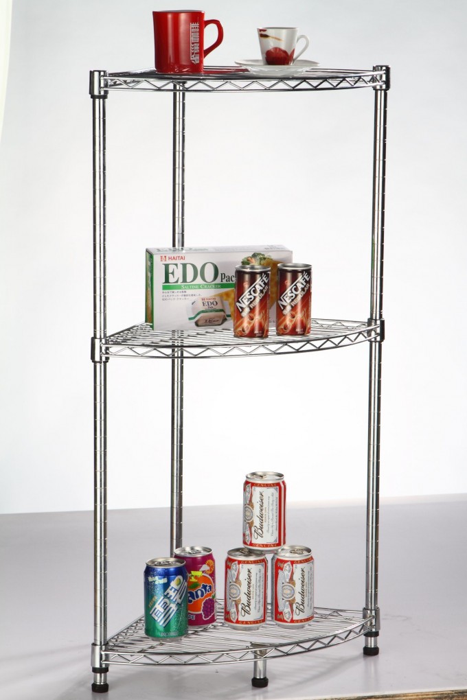 Triangle Metal Wire Shelves Storage Kitchen Rack Image1