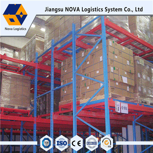 Steel Metal Push Back Racking for Warehouse Storage Image1