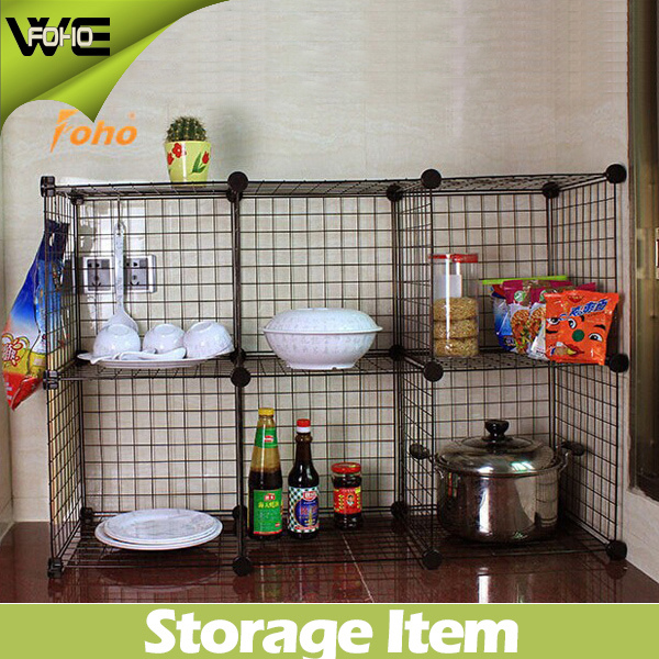Metal Versatile Wire Grid Cube Storage Kitchen Rack Image1
