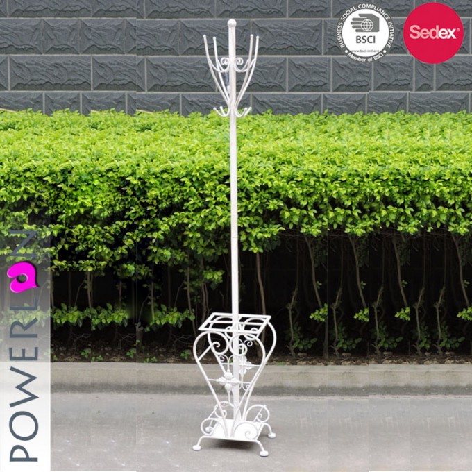 Wrought Iron Coat Rack with Pl08-6930 Image1
