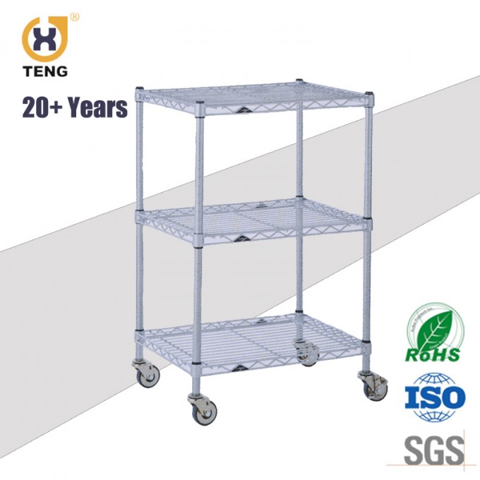 Mobile Steel Push Heavy Duty Display Rack with Adjustable Pallet Image1