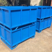 Stackable Powder Coated Metal Container Steel Pallet /Rack