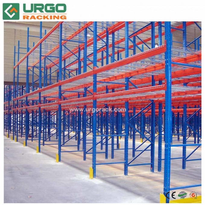 Heavy Duty Adjustable Steel Pallet Rack with Wire Decking Image1