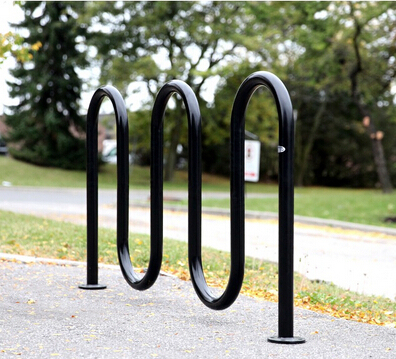 5 Bike Parking Outdoor Steel Wave Bike Rack Image1