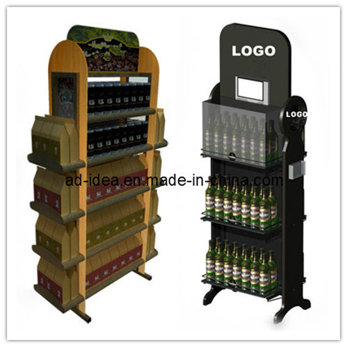Supermarket Multi Tier MDF Bottle Display Rack Image1