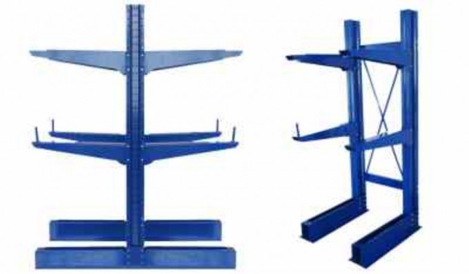 Vertical Warehouse Steel Cantilever Upright Storage Racking Image1