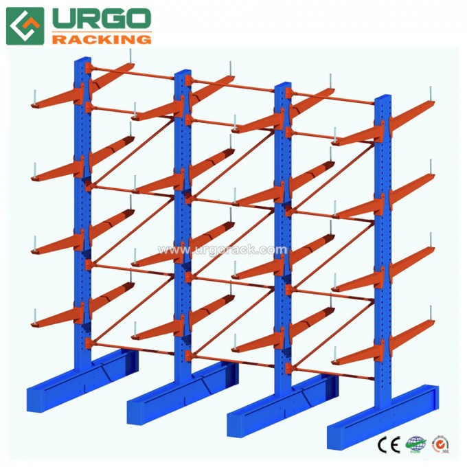 Double-Sided Powder Coating Cantilever Pallet Rack Image1