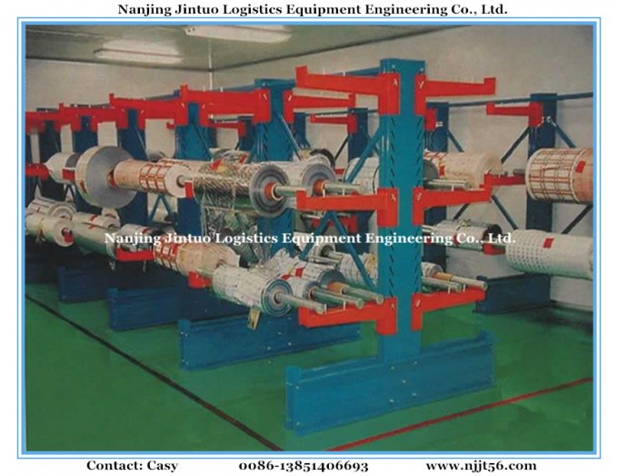Warehouse Blue Cantilever Rack for Steel Board Storage Image1