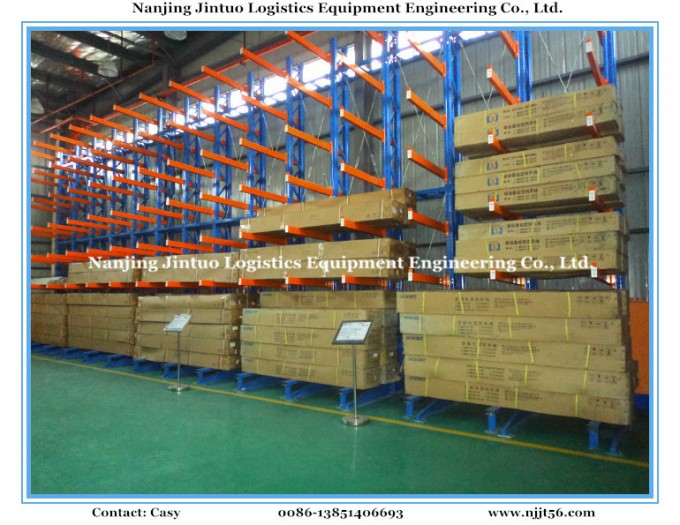 Single Side Arm Blue Cantilever Rack for Steel Board Storage Image1