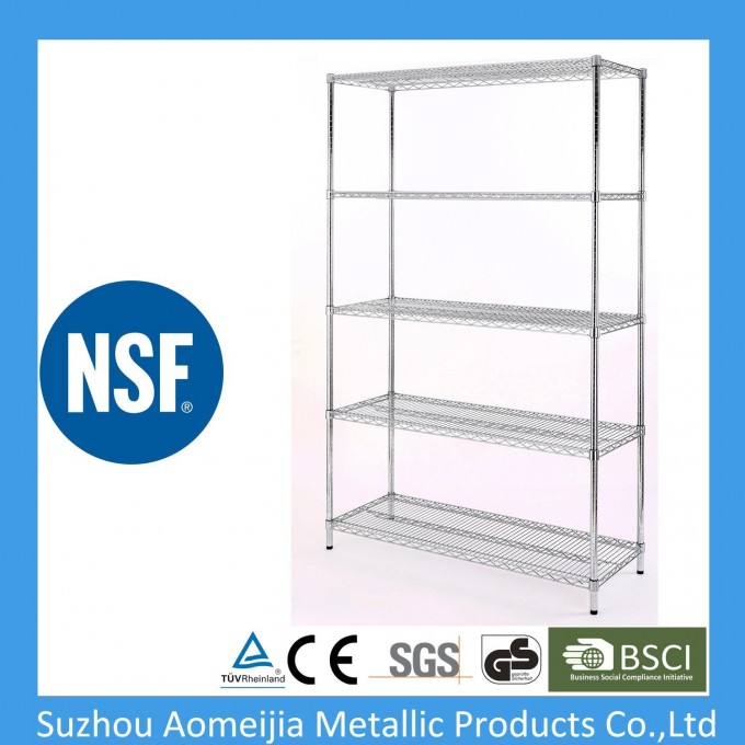 Home-Style Chrome Steel Wire Shelving Storage Rack Image1