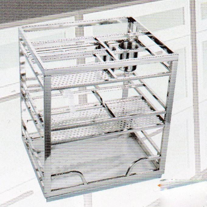 Etgh-0669 Stainless Steel Squre Tube Kitchen Storage Dish Rack Image1