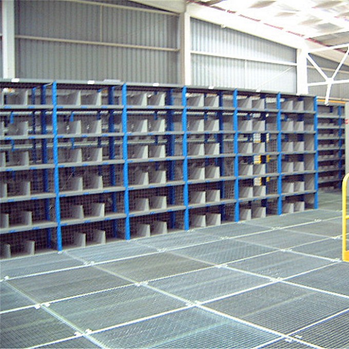 Steel Grating Floor Rack with Storage Bin Image1
